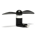 Premium Pocket Size Portable Cooling Fan For Apple 8 Pin Lighting Devices - Suitable For iPhone 5, 5s, 6, 6s, 6s+, iPod Touch and iPad (Black)