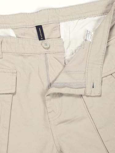 Image of Thomas Scott Men's | Solid | Light Weight | Breathable Fabric | Mid Rise | Regular Fit | Cotton Blend | Button Waist | Cargo | Trouser | Pants