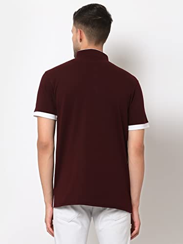 Image of UZARUS Men's Solid Cotton Regular Fit Polo T-Shirt