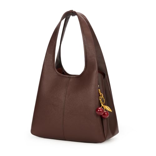 Image of Women's Top Handle Handbag Small Satchel Bags Trendy Hobo Purse Crossbody Bag Faux Leather Shoulder Bag Satchel Purse