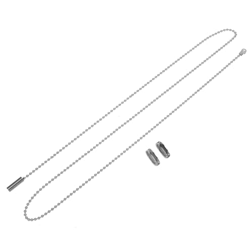 CRILSTYLEO Interruptor De Luz Cadenas Para Ventiladores De Techo y Luces Cadena Para Tirar Del Ventilador De Techo Extensión De Cadena De Tracción Tirar De La Cadena Acero Inoxidable Silver