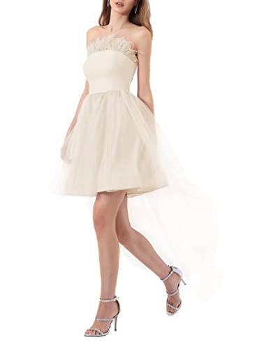 Robe courte en tulle champagne taille 34 pour fête enfant