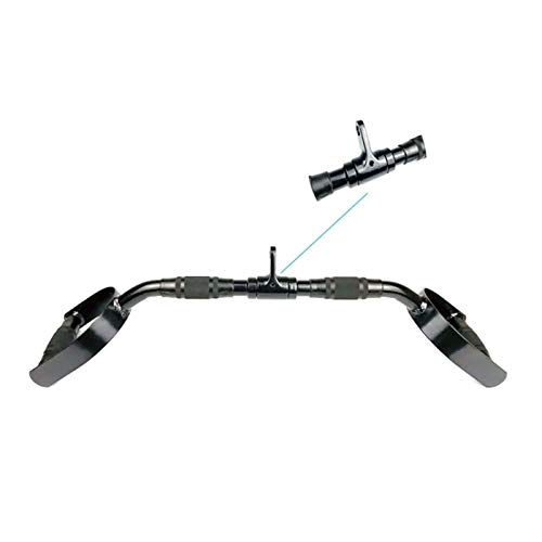JSQC Bodybuilding Matching Handle, Tricep Press Down Bar LAT Pull Down Bar Handle Attachment for Cable Machine, Non-Slip Handgrips & Revolving Hanger, Black