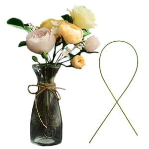 Miniatura 5 de 100 unidades de alambre floral de calibre 2 de 16 pulgadas, alambre floral verde oscuro, arreglos florales artificiales, suministros para hacer