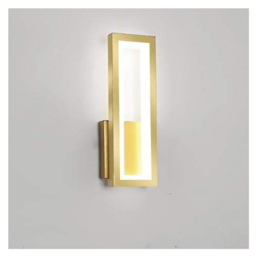 OOMRNV Lámparas Minimalistas Modernas H Sala De Estar Dormitorio Mesilla De Noche Aplique Led Luz Blanca Negra Decoración De Pasillo Lámpara De Techo Led,Gold