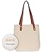 Christian Art Gifts Canvas Floral Tote Bag for Women: Amazing Grace Inspirational Scripture for Shopping, Supplies, Books, Accessories, Vegan Leather, Pocket, Zippered Closure, Creamy Tan & Brown