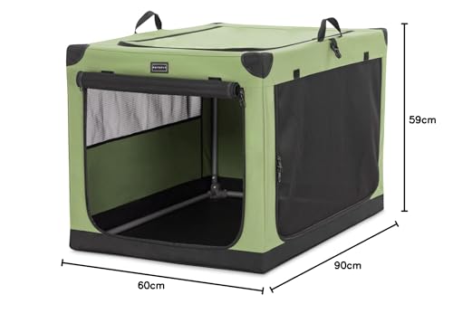 Petsfit Travel Pet Home, Innen- und Außenkiste für Large Dog Green 90cm x 60cm x 59cm