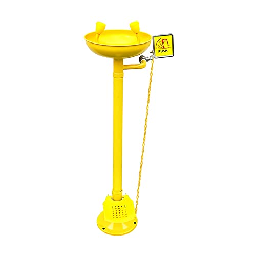 Lavado Ojos Emergencia, Estación Lavaojos con Pedal, Revestimiento ABS Acero Inoxidable, Montado En Pedestal, para Lab Factory