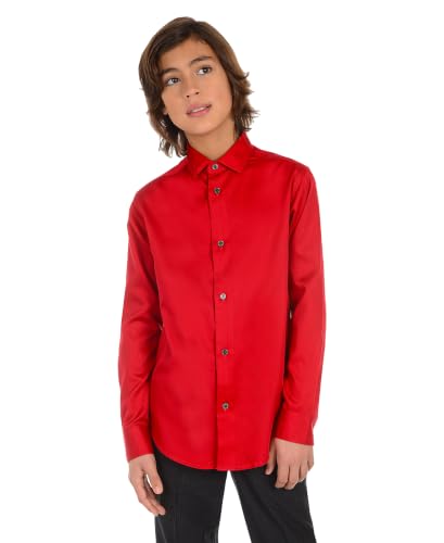 Image of Calvin Klein Boy's Sateen Shirt (Little Kids)