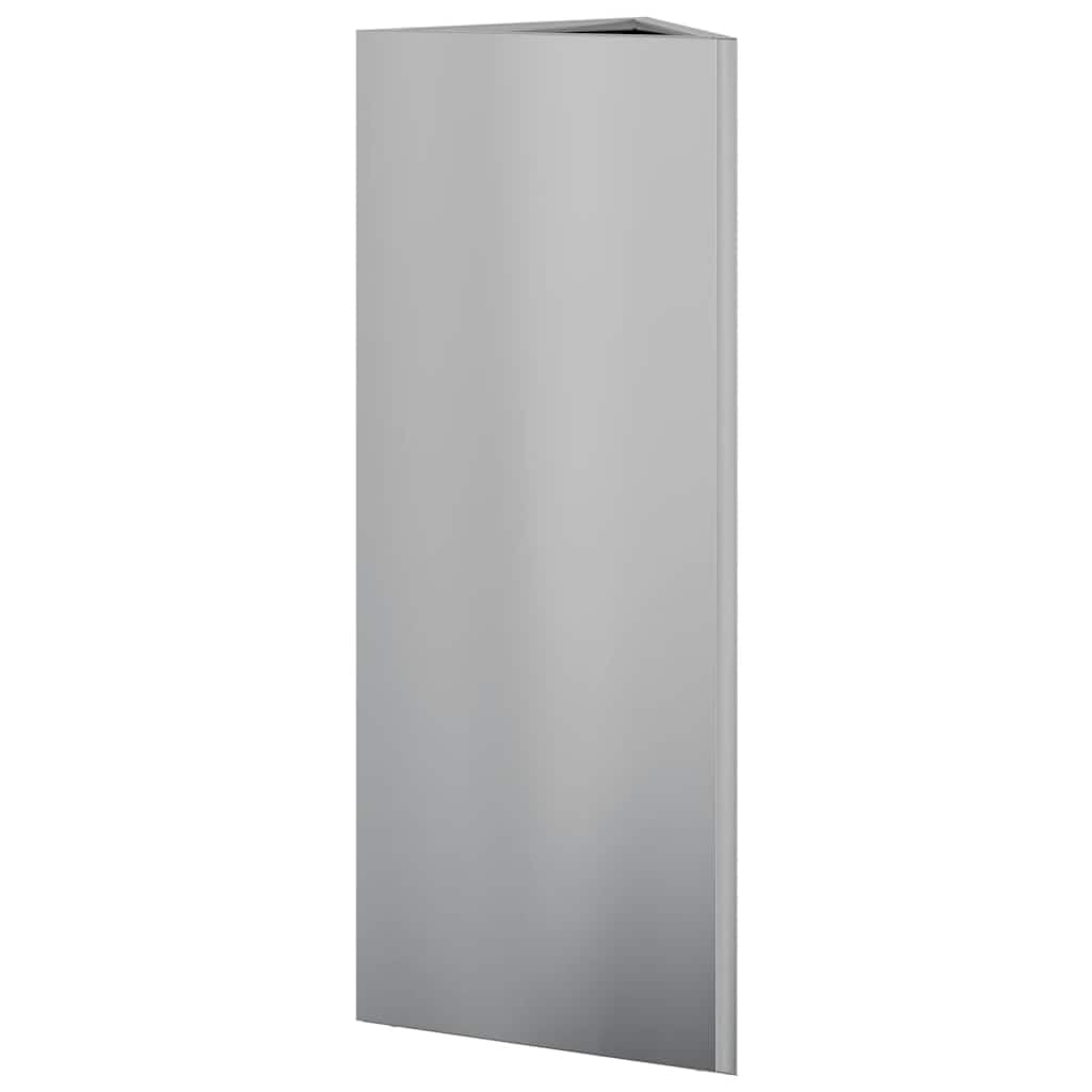 Fioriere triangolari 2 pezzi in acciaio zincato 30x26x75 cm | Senza fori di drenaggio, resistente alla ruggine, grande spazio per piante, ideale per balcone o patio