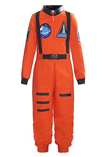 ReliBeauty Boys Girls Kids Children Astronaut Role Play Costume Orange 5/110