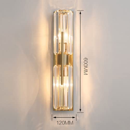 Lámpara de tocador moderna con detalles de cristal y estructura metálica para dormitorios distinguidos 7