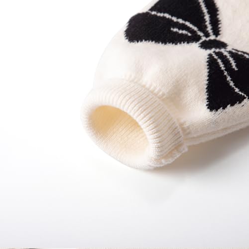 Danny D Girl' s Bow Crew Neck Cardigan Sweaters Children Long Sleeve Knitted Sweater4