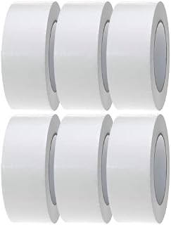White Duct Tape | 6 Rolls of 48mm x 45m Gaffer Tape | Water Resistant Heavy Duty Duct Tape | Adhesive Tape Multi-Use for Indoor/Outdoor | Strong Adhesive Tape by Crimson Starfish