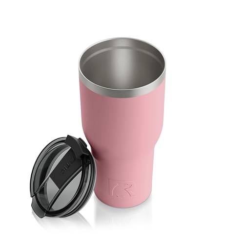 RTIC 30 oz Insulated Tumbler Stainless Steel Coffee Travel Mug with Lid, Spill Proof, Hot Beverage and Cold, Portable Thermal Cup for Car, Camping, Dusty Rose - Image 3