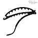 Parcelona French Plain Oval Large Ponytail Holder Metal Free Hair Clip Barrette (Glossy Black)