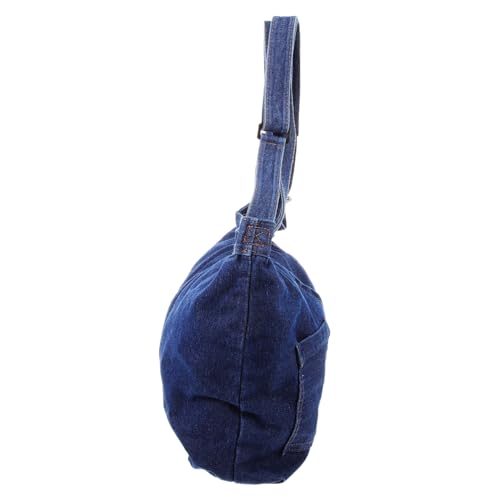 Sac fourre-tout en toile denim délavé bleu marine pour femme