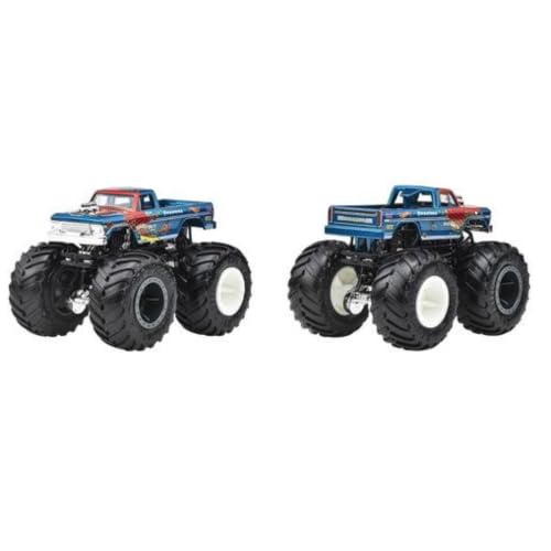 Image of Hot Wheels Monster Trucks Bigfoot Vs Bigfoot Bite Demolition Doubles 2026 1:64 Scale 3+ Ages - Multicolor