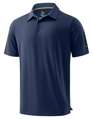 Obla Mens Golf Shirt Short Sleeve Dry Fit Moisture Wicking Performance Athletic Casual Work Collared...