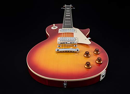 NEW! Oscar Schmidt OE20CS LP Style Electric Guitar - Cherry Sunburst - Thumbnail 5