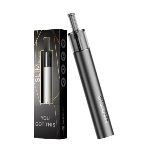 VAPTIO Slim Kit Elektronische Zigarette 500mAh 16W Starter Kit mit 2.0ml offenem Pod-System,kein E-Liquid kein Nikotin