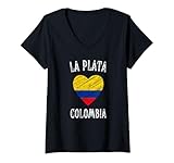 Photo Gallery donna colombia flag heart la plata city maglietta con collo a v Photo Gallery donna colombia flag heart la plata city maglietta con collo a v