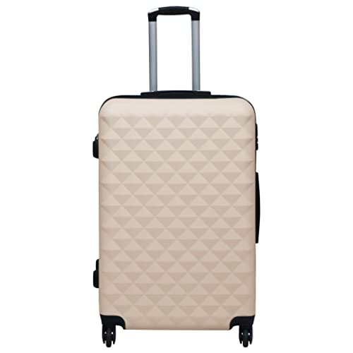 Elegant Gold Hardcase Trolley Set for Travel, Lightweight and Durable, 3 Sizes for All Your Packing Needs2