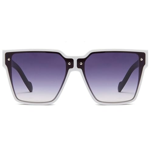 COTIA Retro Fashion Oversized Square Sunglasses Women Vintage Sun Glasses Men Rectangle Design Trending Rivets Punk Eyewear