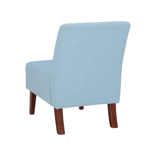 Linon Lily Wood Upholstered Accent Chair In Light Blue #TOP5