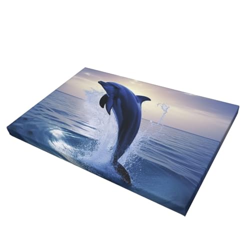 Toile dauphin 30x45cm, l'affiche décorative idéale à offrir pour la maison - 3
