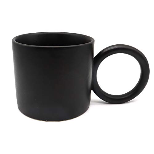 Taza de porcelana cerámica 12 oz con asa grande miniatura 1