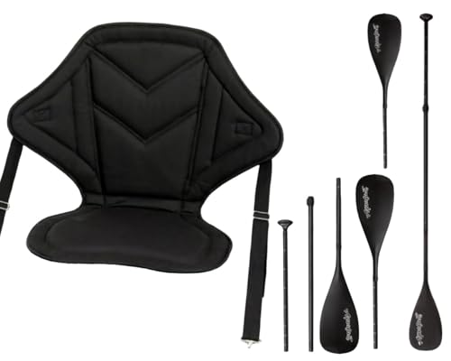 AQUALUST - Sedile per kayak + paddle Dual Tech Paddle SUP Board 2 in 1 SUP ISUP