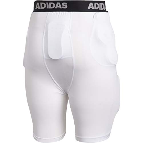 adidas Men's 5 Pocket Girdle, White/Black, L