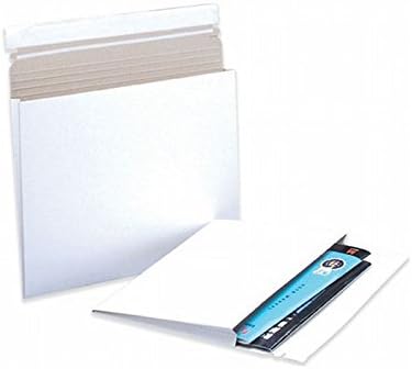 Box Packaging White Gusseted Flat Mailer, 10" x 7 3/4" x 1" - Case of 100