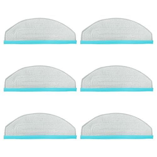 Juego de 6 Paños para, Accesorios para Robot Aspirador, Accesorios Aspirador Cecotec Conga, Recambios Cecotec Conga, Trapos de Mopa Robot Hoover, para Todo Tipo de Suelos