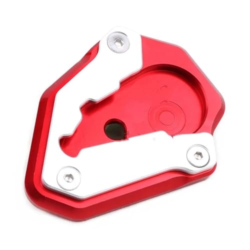 Plaque d'appui béquille latérale en alu CNC rouge pour Ducati 1199 1098