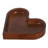 Utilisation de service polyvalente : du service de fruits secs, de bonbons aux desserts, le plat à dessert polyvalent en forme de cœur s'adapte sans effort à n'importe quel événement, fête ou scénario d'utilisation quotidienne, plat de service en bois en forme de cœur, assiette à gâteau