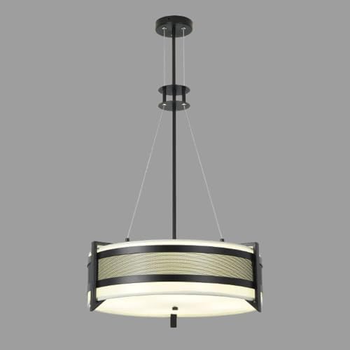 Lustre en fer moderne Wmdtr et son abat-jour en tissu premium