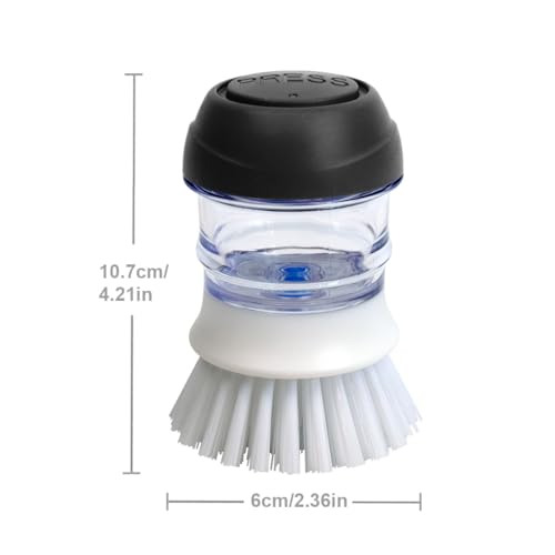Image of CELOX Dish Scrubber with Handle Kitchen Scrub Brushes for Cleaning Sink, Pot