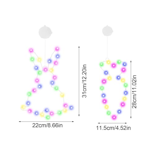 Lampe de carotte de lapin LED de Pâques esthétique à piles