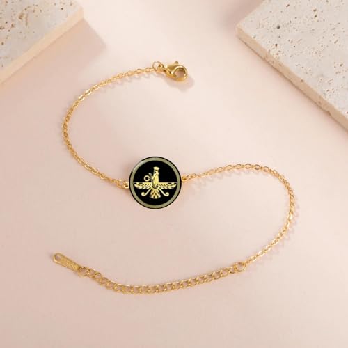 Bijoux persans Faravahar en perles de cristal cordon ajustable - 2