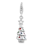 Broche de plata de ley chapado en rodio de incienso de piedra de cristal broche con forma de árbol de cierre para pulsera - JewelryWeb