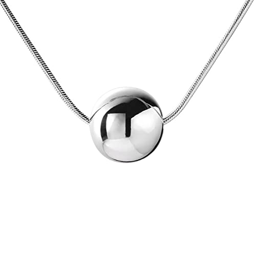 Collier perles simples argent rétro minimaliste ras du cou femme