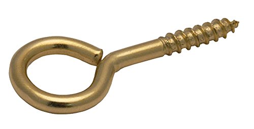 Preisvergleich Produktbild irsa24 100 Stk. Ringschrauben 3.00x16x8 Eisen vermessingt Ösenschraube Schraubhaken