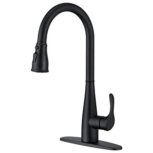 One-Day Sale: Up to 70% Off Black Kitchen Faucet, Stainless Steel, Pull Down Kitchen Sink Faucet with Pull Out Sprayer, G0F23B