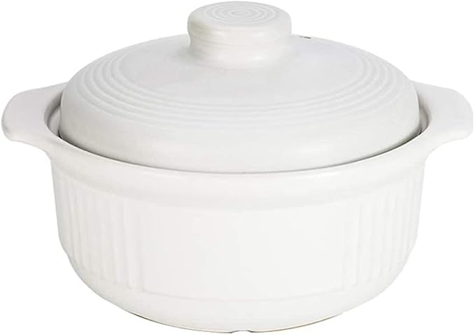 Casserole, Ceramic Pot, Stew Stone Pot,Large Capacity White Kitchen Soup Pot, for Porridge Stew Meat Soup Hot Milk,Large Capacity Casserole-2000ML