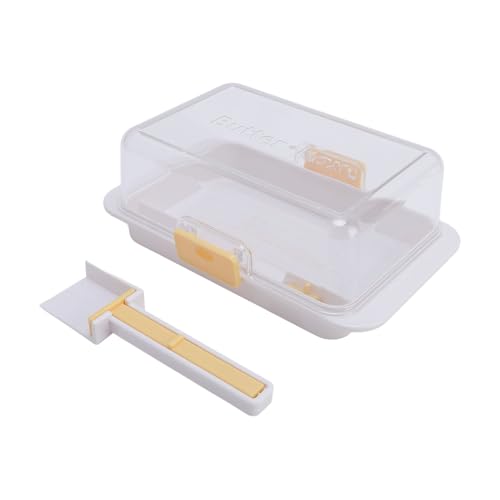 Butter Keeper Airtight Dish Reusable Dishwasher Safe Butter Holder with Cutting Tool for 500g Cheese Easily Manage Intake