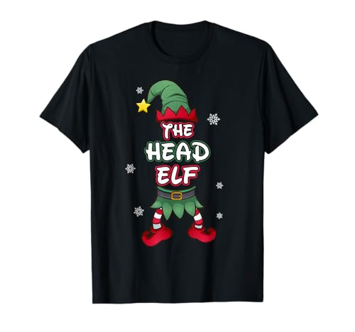 Head Elf pijamas de Navidad pijamas a juego grupo familiar Camiseta