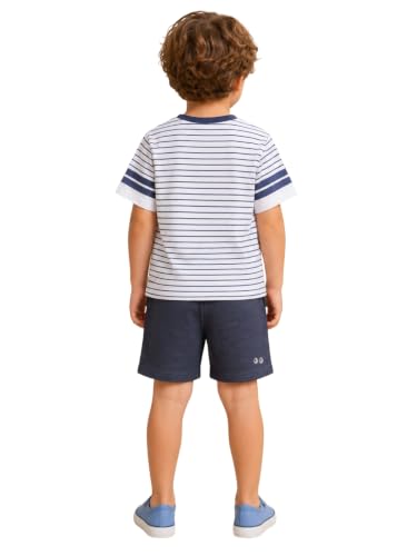 Image of Pilolo Kids Soft Cotton Terry Lycra Adjustable Drawstring Pocket Shorts for Boys
