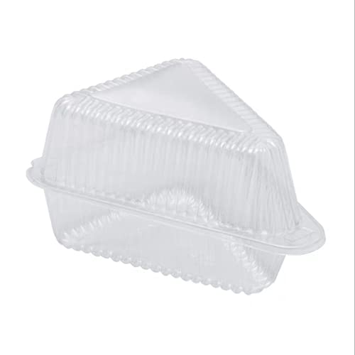 [50 Pieces] Cake Slice Container-Cheesecake Container, With A Middle Dome Cover, Cheesecake Container, Pie Dessert, Food Box, Takeaway Packaging, Suitable For Bakery, Home And Restaurant Business #TOP17